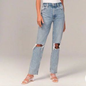 Abercrombie & Fitch The '90s Straight Ultra High Rise Straight Jeans